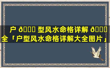 户 🐈 型风水命格详解 🐛 大全「户型风水命格详解大全图片」